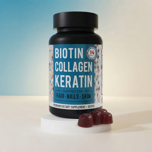 Biotin, Collagen & Keratin Gummies